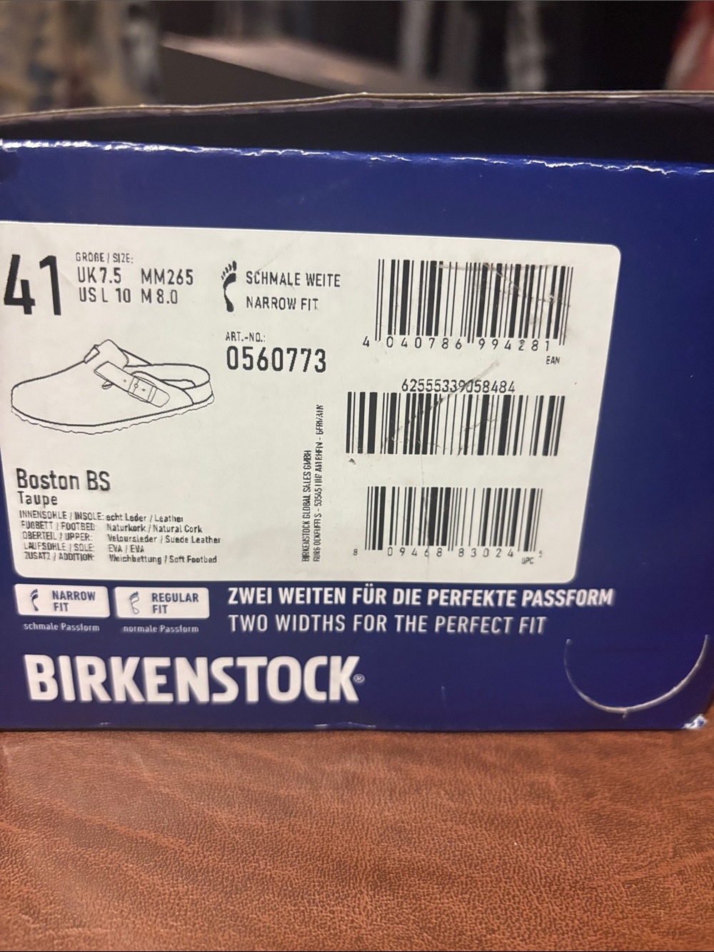 Birkenstock taupe Boston BS Clog Box -
